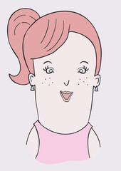 Woman cartoon illustration