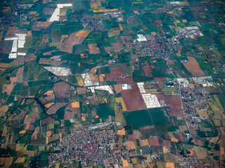 Vista aerea dell'Italia dall'alto