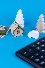 Buying a car or a house, building repair and mortgage concept. Estimation real estate property with...