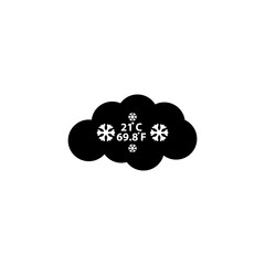 creative weather icon black vector