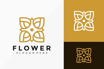 Royal Flower Logo Design, Elegant modern Logos Designs Vector Illustration Template