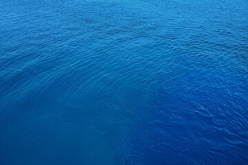 Surface of sea water with small waves at great depth