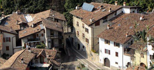 View from above of the rooftops of Arco