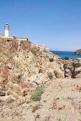 Fototapeta na wymiar Lighthouse. Natural Park of Cabo de Gata. Spain.