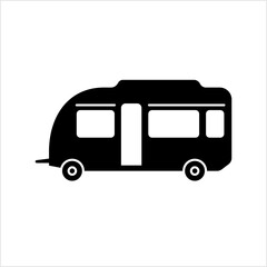 Caravan Icon, Travel Trailer, Camper Icon