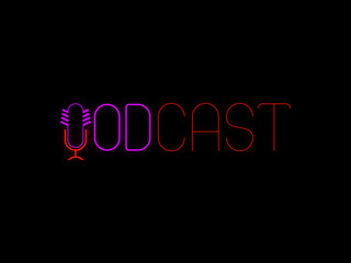 Fototapeta na wymiar Podcast Logo Design, Podcast Icon, Vector Abstract