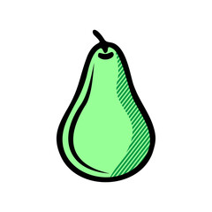 pear icon isolated on white background from gastronomy collection.