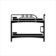 Bunk Bed Icon, Two Bed Frame Stacked On Top Of Another