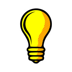 Light bulb icon isolated on white background.