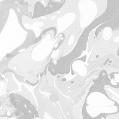 Fototapeta premium White marble ink texture on watercolor paper background. Marble gray stone image. Bath bomb effect. Psychedelic biomorphic art.