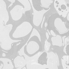 White marble ink texture on watercolor paper background. Marble gray stone image. Bath bomb effect. Psychedelic biomorphic art.