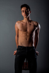 Studio fashion portrait