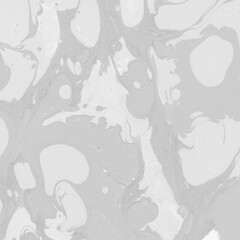 White marble ink texture on watercolor paper background. Marble gray stone image. Bath bomb effect. Psychedelic biomorphic art.