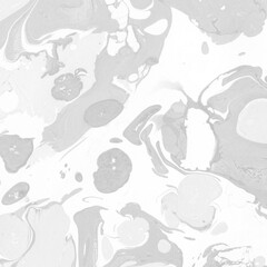 White marble ink texture on watercolor paper background. Marble gray stone image. Bath bomb effect. Psychedelic biomorphic art.