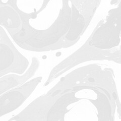 White marble ink texture on watercolor paper background. Marble gray stone image. Bath bomb effect. Psychedelic biomorphic art.