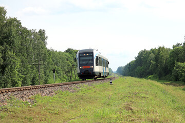 Obraz premium suburban diesel train