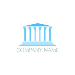 Law logo design with geometry