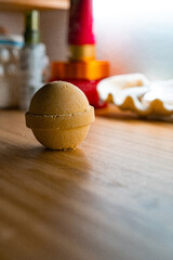 salt bomb for baths, subject shooting