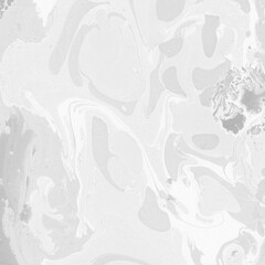 White marble ink texture on watercolor paper background. Marble gray stone image. Bath bomb effect. Psychedelic biomorphic art.

