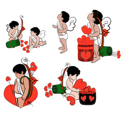 Valentine Cupid Poster Clip Art
