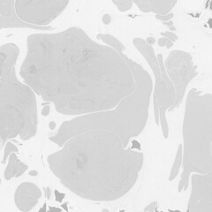 White marble ink texture on watercolor paper background. Marble gray stone image. Bath bomb effect. Psychedelic biomorphic art.
