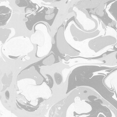White marble ink texture on watercolor paper background. Marble gray stone image. Bath bomb effect. Psychedelic biomorphic art.