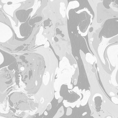 Fototapeta na wymiar White marble ink texture on watercolor paper background. Marble gray stone image. Bath bomb effect. Psychedelic biomorphic art.