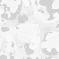 White marble ink texture on watercolor paper background. Marble gray stone image. Bath bomb effect. Psychedelic biomorphic art.