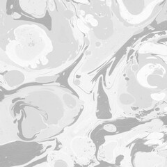 Fototapeta premium White marble ink texture on watercolor paper background. Marble gray stone image. Bath bomb effect. Psychedelic biomorphic art.