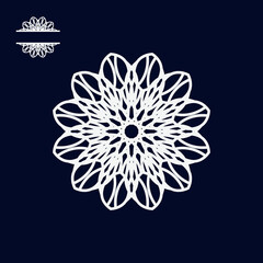 Mandala flower, creative design vector