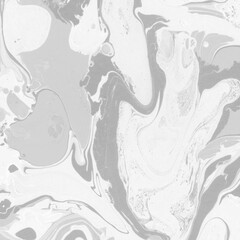 White marble ink texture on watercolor paper background. Marble gray stone image. Bath bomb effect. Psychedelic biomorphic art.