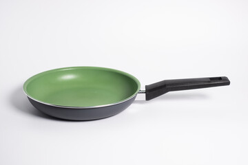 green grill pan isolated on a white background