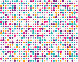 SVG Pattern with random colorful dots, Seamless background