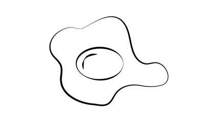 Scrambled eggs black icon, vector sign on isolated background. Scrambled eggs concept symbol, illustration