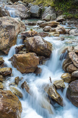 The Grawa waterfall in the Stubai Valley, Austria