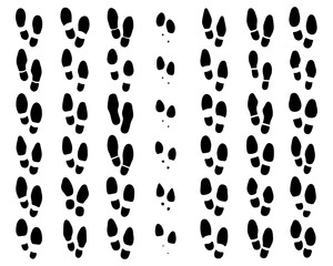 SVG Black prints of shoes on a white background