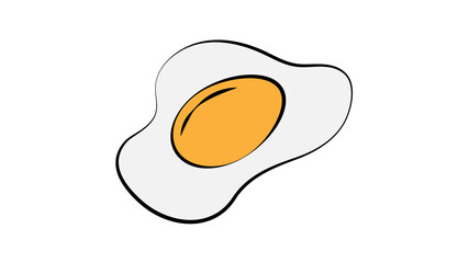 scrambled egg is isolated on a white background