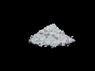 Obraz na płótnie Canvas Cocaine drug powder on black background