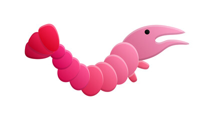 Seafood shrimp, ocean delicacy food isolated on white cartoon vector illustration. Prawn for grill, asian meal concept