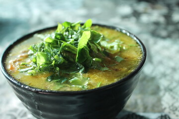vegetable soup in a bowl