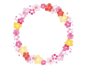 春の桜ベクターリース　バナー　壁紙　タイトル　背景　Cherry blossom illustration for spring	