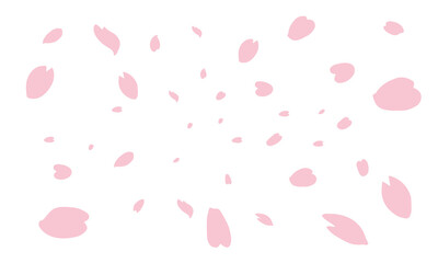 春の舞う桜の花びらベクター背景　バナー　壁紙　タイトル　背景　Cherry blossom illustration for spring	
