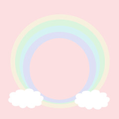 regenbogen kreis hülle umrandung foto rand atmosphäre cuddles hintergrund wallpaper tapete muster auf rosa pastel