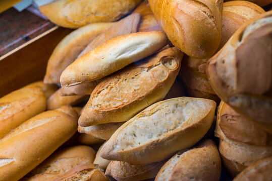 Detail of freshly baked bread, arina food