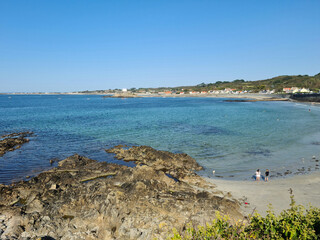 Guernsey Channel Islands, Le Crocq du Sud Rocquaine Bay