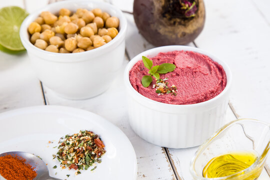 Hummus de Beterraba Gr&atilde;o de Bico Homus