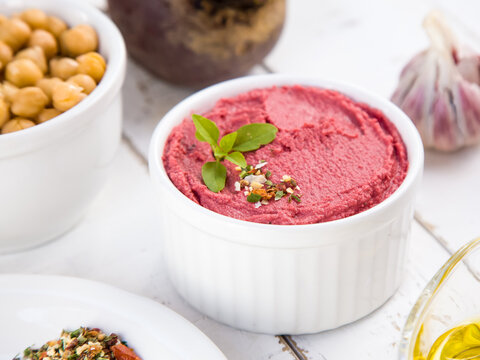 Hummus de Beterraba Gr&atilde;o de Bico Homus