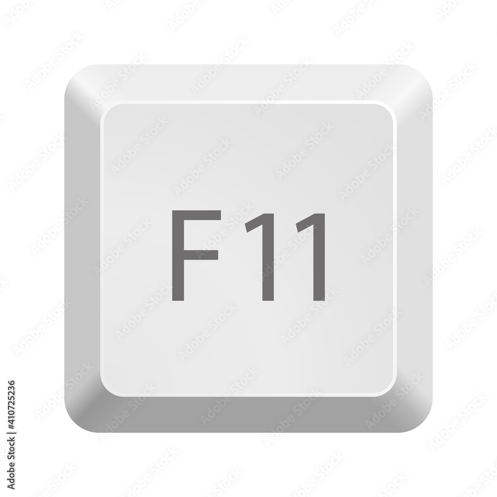 Fototapete button with f11 symbol . icon vector illustration.
