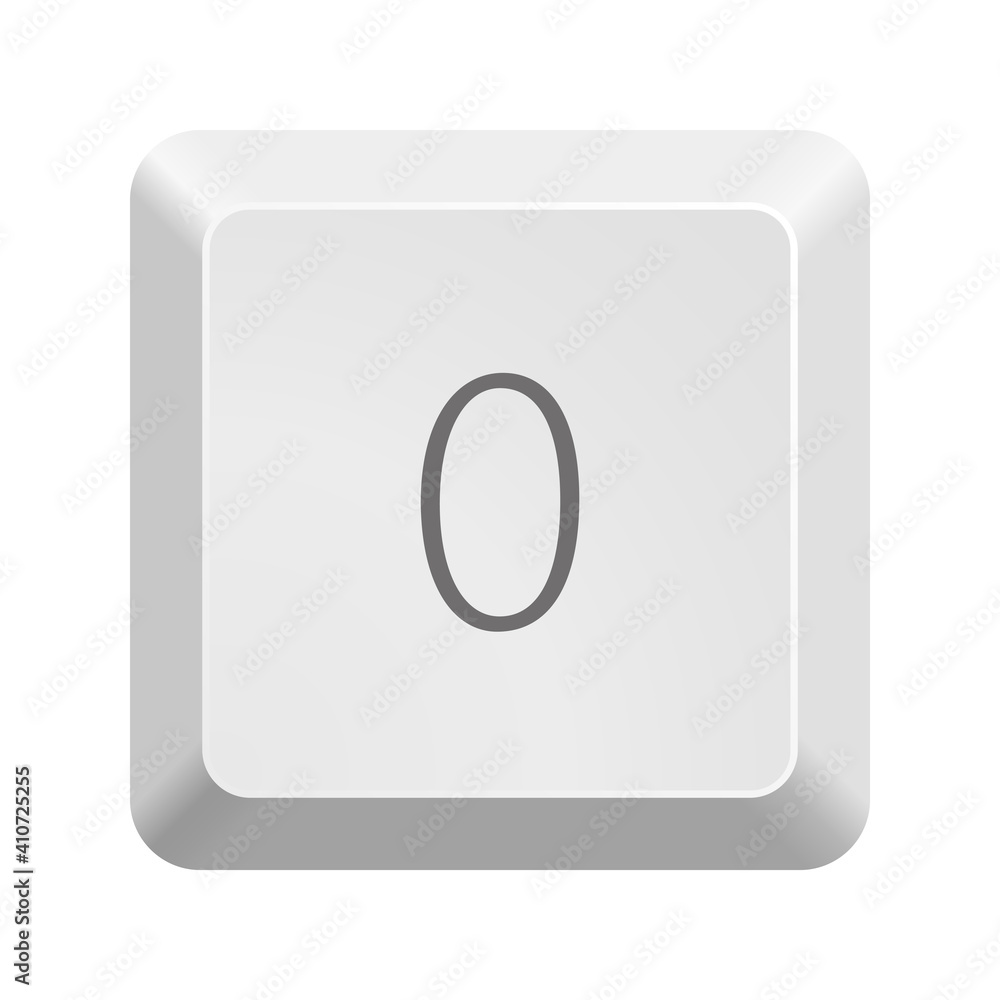 Poster button with number 0. icon vector illustration.
