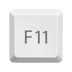 Button with F11 symbol . Icon Vector Illustration.